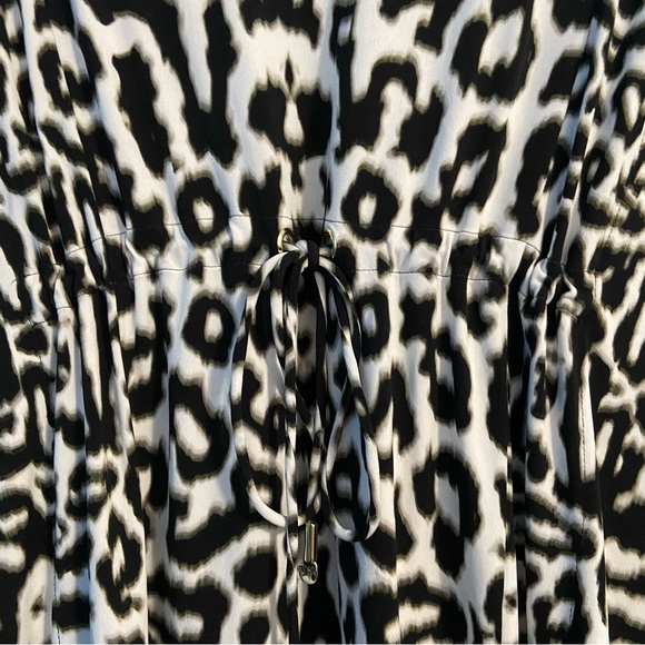 Calvin Klein Women’s Leopard Print Short Dolman Sleeve Tunic / Kaftan Top Size 6 - Picture 5 of 15